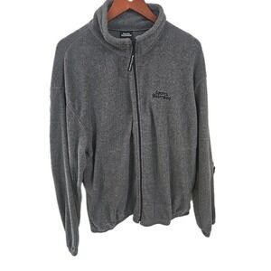 Sports Illustrated Fleece Jacket XL Full Zip Soft Vintage 90s Embroidered Grey